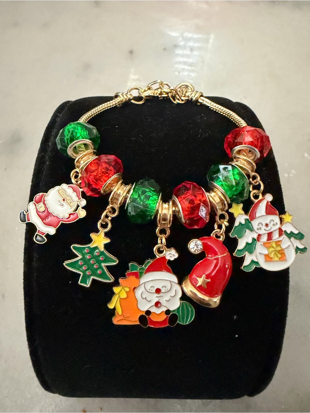 Festive Christmas Bracelet - Red & Green Holiday Bracelet